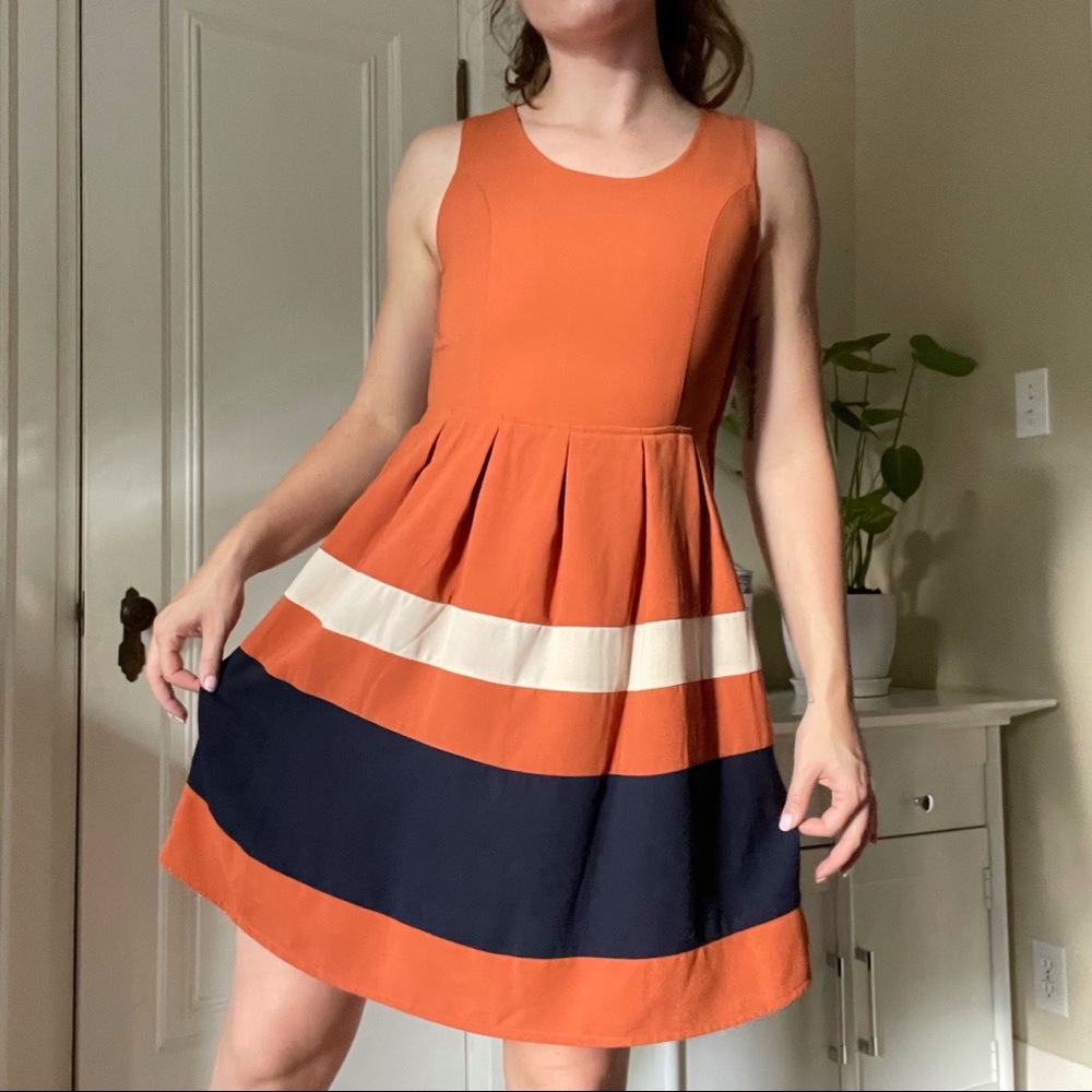 Fall Colours Pleated Dress